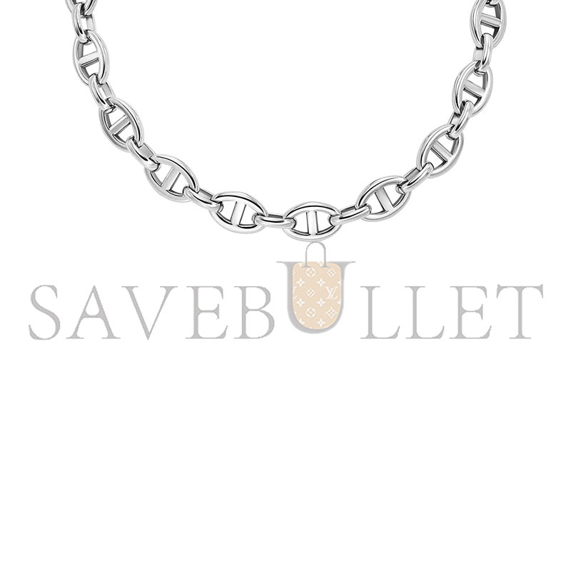 H**mes d-link stainless steel chain necklace